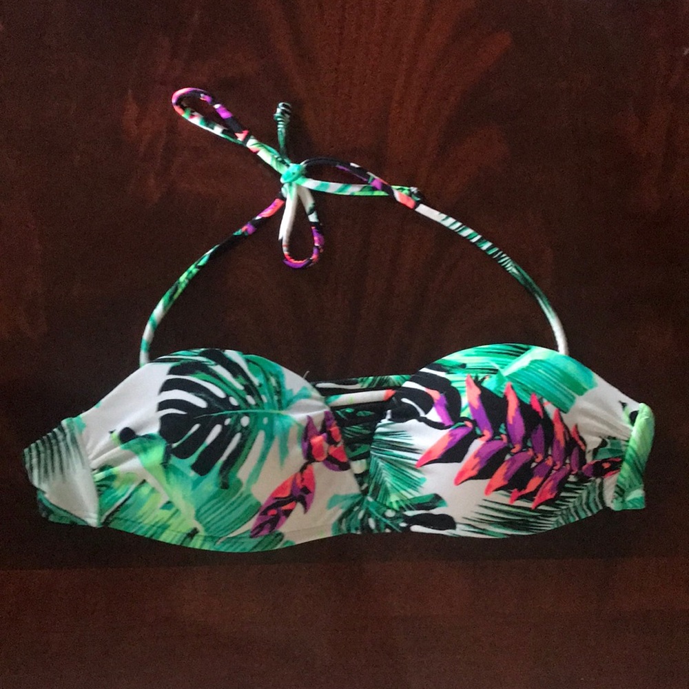 Tropical Floral Bikini Top (multi wear)